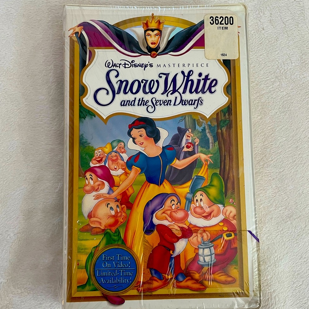 Snow White Disney Rare VHS Masterpiece Collection First Time on Video